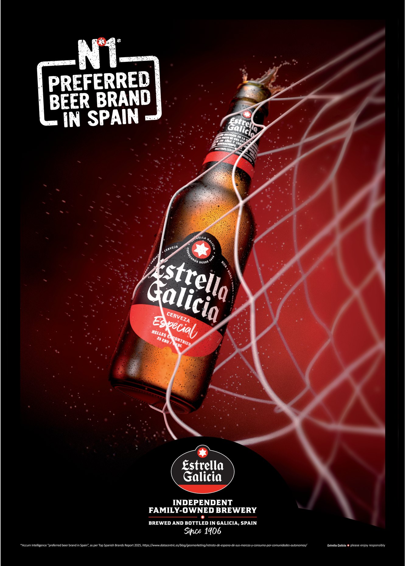 Estrella Galicia football banner